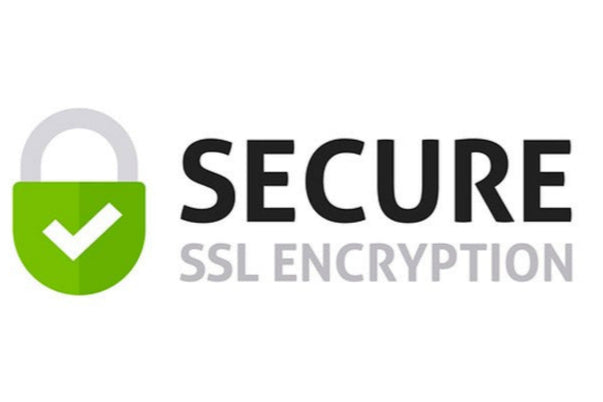 SSL encryption security logo with a green lock and 'SECURE' text on a white background